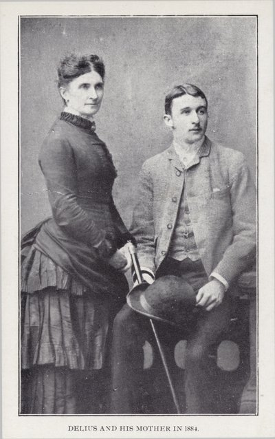 Frederick Delius and His Mother in 1884 by English Photographer